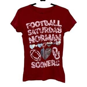 GG The Brand Oklahoma Sooners Football Graphic T-Shirt Womens Medium NWT